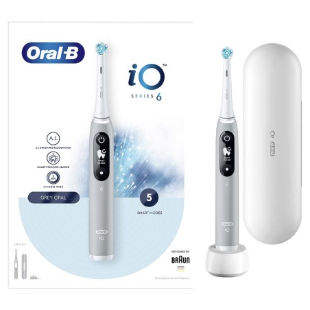 Oral-B iO Series 6 Elektrisk Tandbørste Grå Hvid